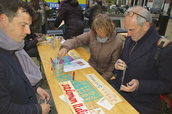 Job Cohen, naambordje maken